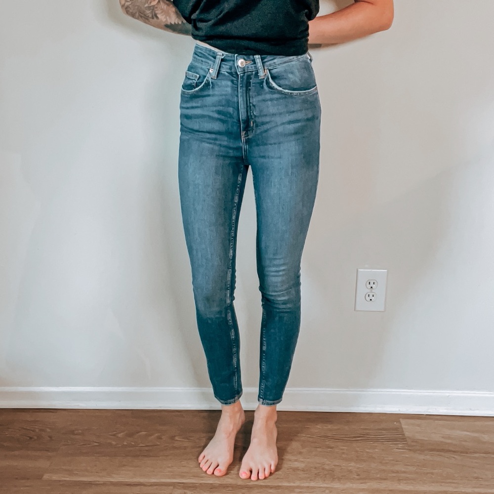 H&M Hi Rise Skinny Jeans Medium Blue